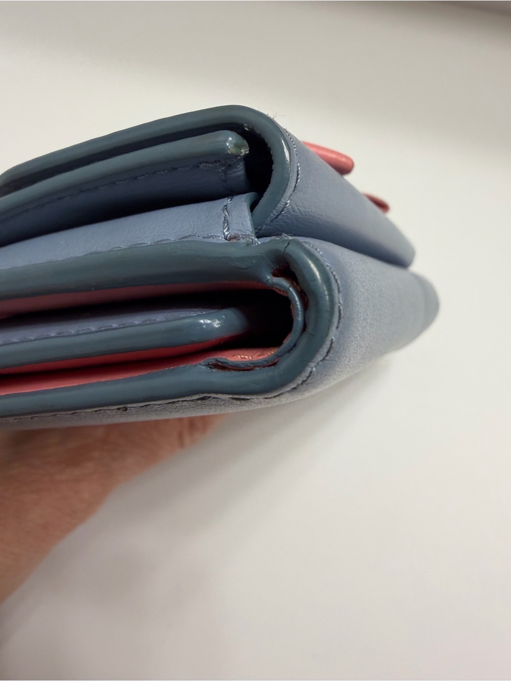 EUC- MIU MIU MADRAS LEATHER TRIFOLD WALLET- WOTH BOX AND COA CARD AND TAG 🦋🌸 - Picture 10 of 15